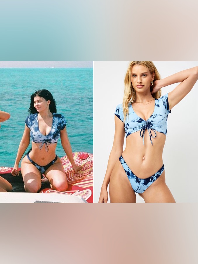 Frankie’s Bikinis X Sofia Richie Blue Tie Dye Bikini